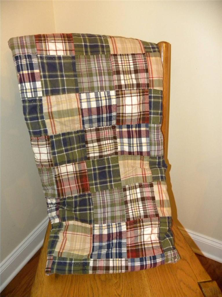 Twin Size WOOLRICH Cotton Plaid Quilt VERY NICE