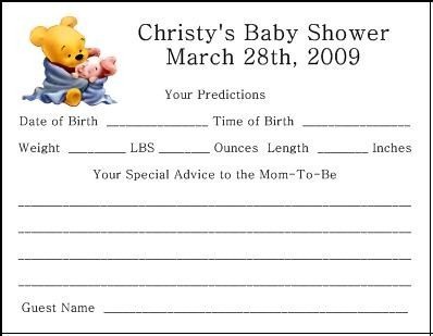 Advice Cards For Baby Shower. 10 BABY SHOWER PERSONALIZED