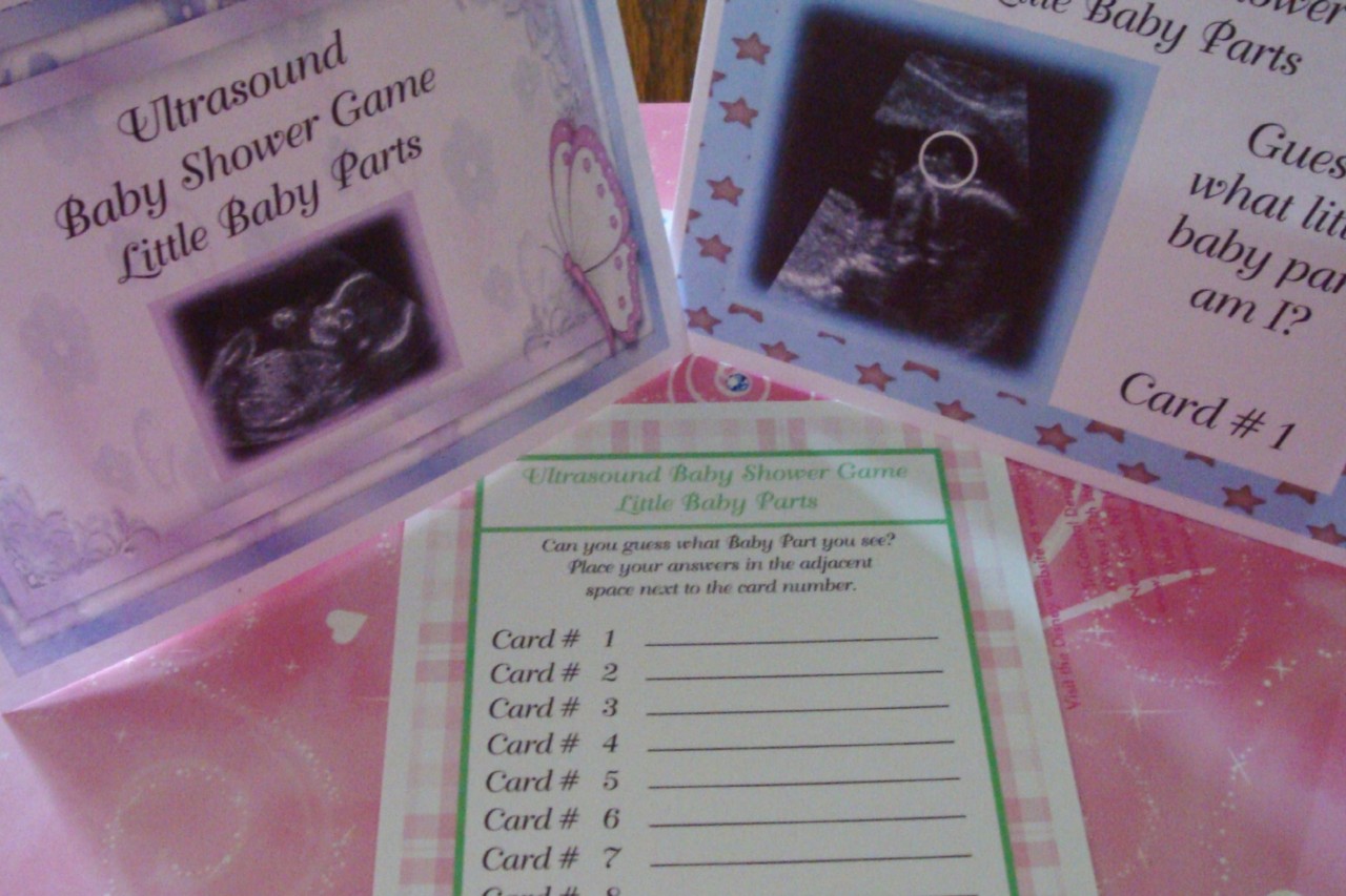 BABY SHOWER LITTLE BABY ULTRASOUND GAME CUTE ICE BREAKER SET FOR 24
