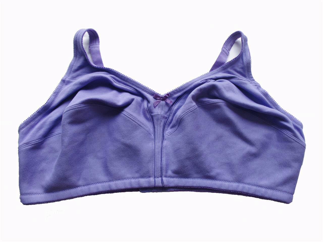 COMFORT CHOICE BLUE GRAY COTTON WIREFREE LEISURE BRA 48 50 54 B C D DD