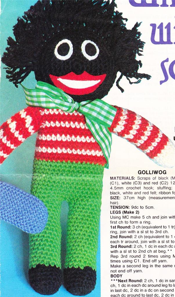 GOLLIWOG GOLLY / 37cm golliwog crochet pattern eBay