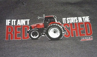 Mens Case IH Hoodie If It Ain'T Red Stays in Shed Size Large