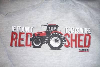 Mens Case IH Hoodie If It Ain'T Red Stays in Shed Size M L XL 2X