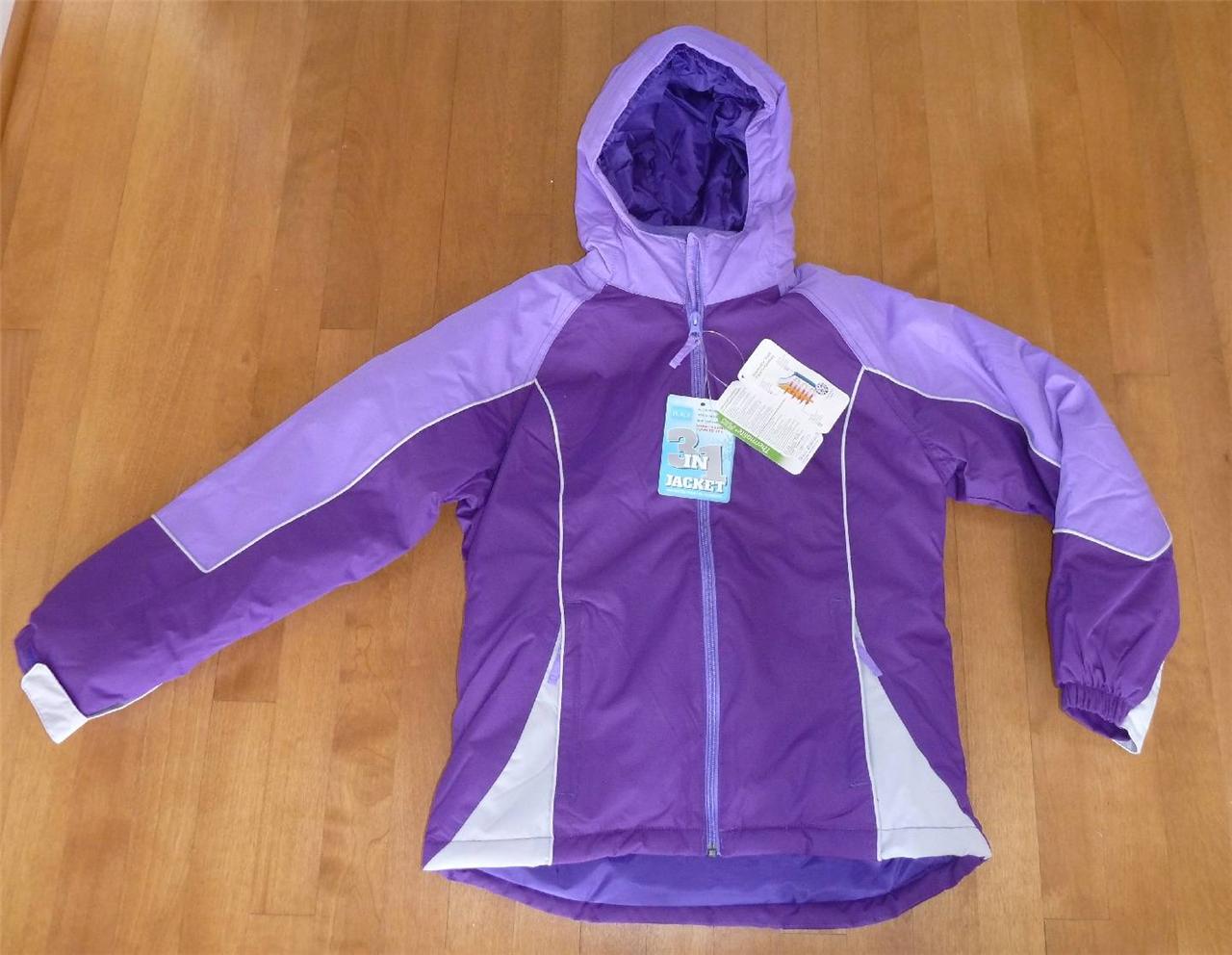 NWT Girls 3 in 1 Purple CHILDREN'S PLACE Winter Coat Ski Jacket Size S