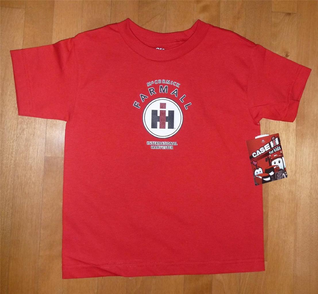 Boys McCormick Farmall International Harvester T Shirt Size 5 6 7 IH Logo | eBay