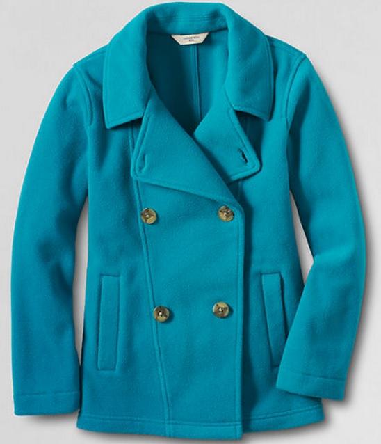 Womens Fleece Pea Coat Tradingbasis Girls Lands End Fleece Peacoat Dress Coat Size