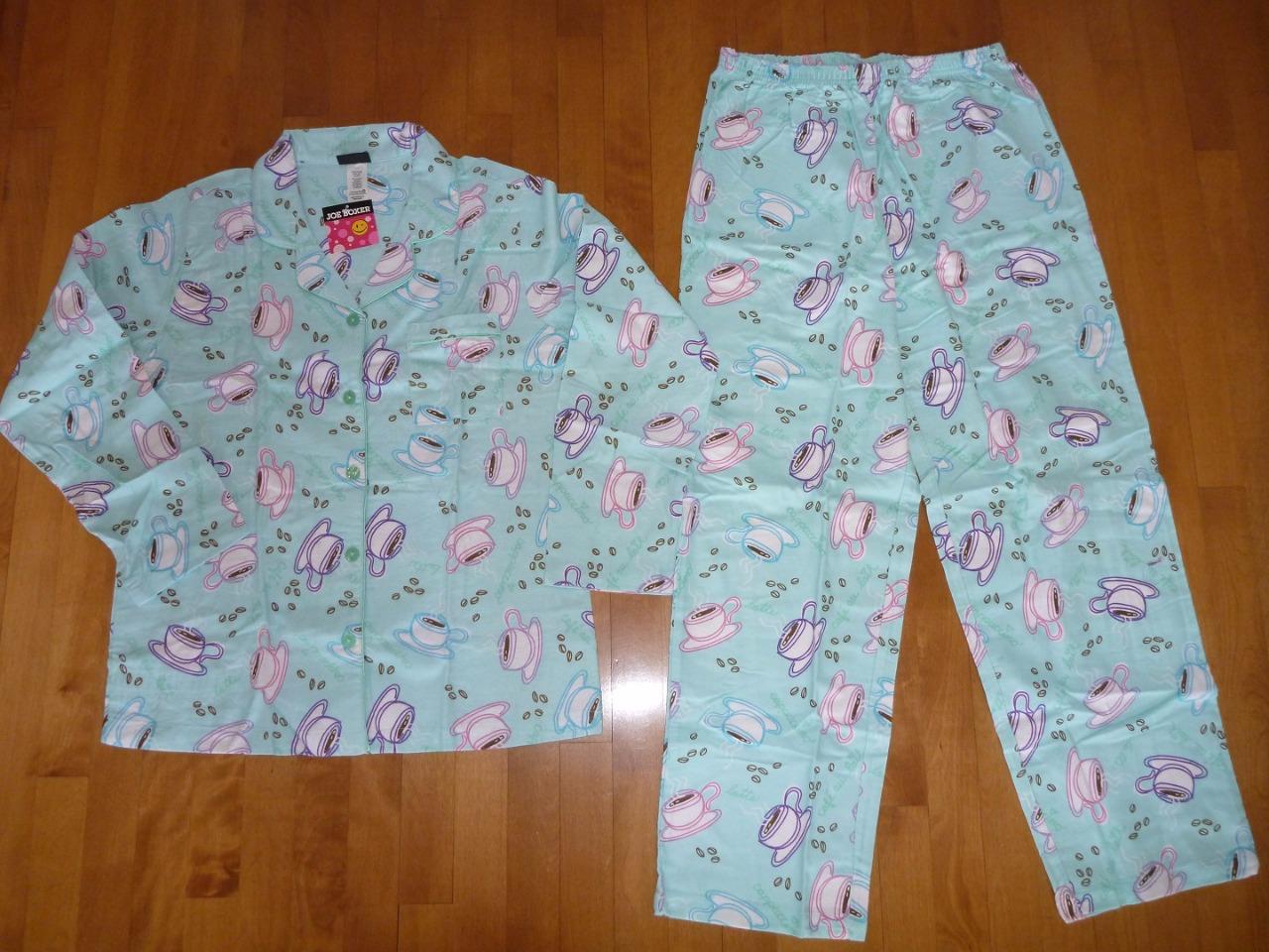 Joe Boxer Women 2 pc Flannel Pajamas PJs Size MEDIUM 810 cotton pants