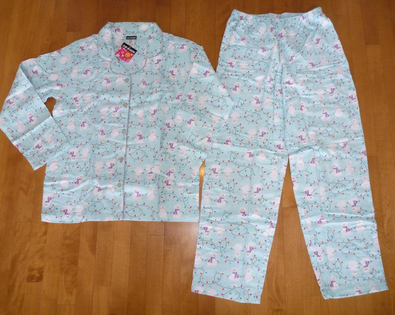 Joe Boxer Women 2 pc Flannel Pajamas PJs Size MEDIUM 810 cotton pants