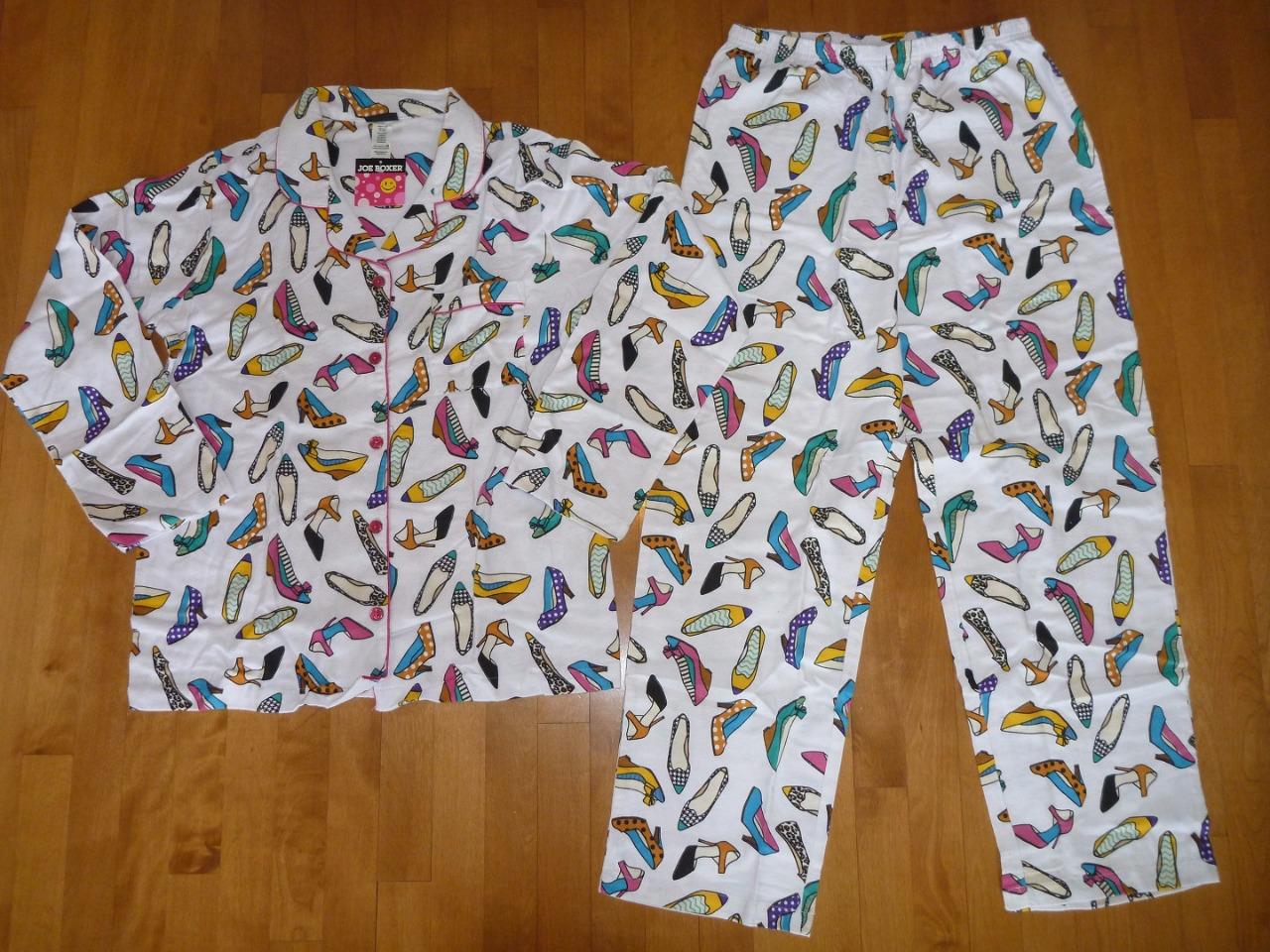 Joe Boxer Women 2 pc Flannel Pajamas PJs Size MEDIUM 810 cotton pants