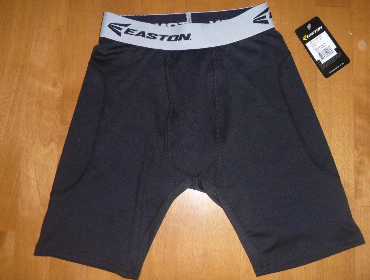 Boys EASTON White or Black Compression Sliding Shorts Size S M L XL