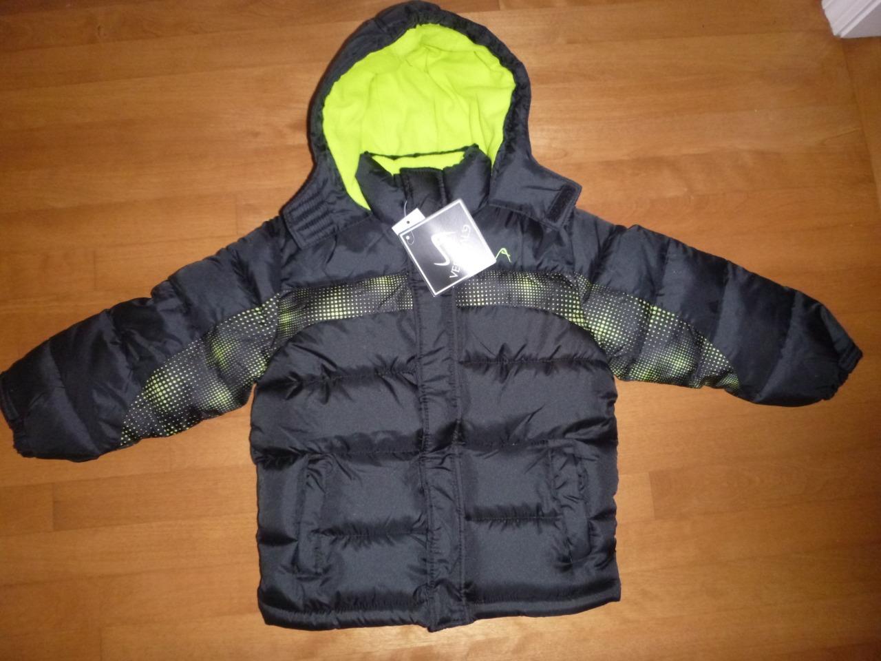 NWT Boys Vertical '9 Puffer Jacket Winter Coat Hood Size 5/6 10/12 14/