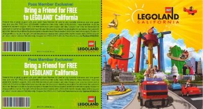 How to use a Legoland coupon Valid Pass Member card and ID will be required at time of check-in and Pass Member must stay in the room. No expired Pass Member cards will be accepted. Discount .
