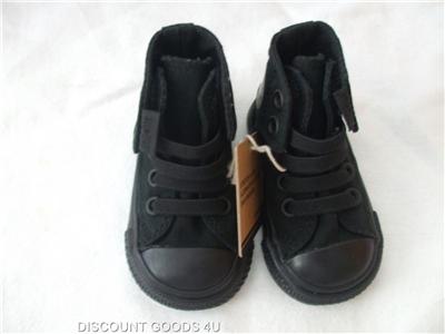 Converse Black High Tops on New Black   White High Top Converse All Star Chuck Taylor Infant Size