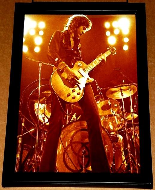JIMMY PAGE LED ZEPPELIN GIBSON LES PAUL FRAMED PORTRAIT | eBay