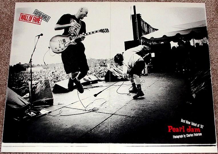 Pearl Jam Eddie Vedder Live On Stage 92 Tribute Poster Ebay 