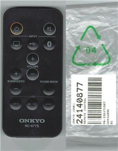 new onkyo sound bar remote control rc 877s 24140877 ls t10 ls b50