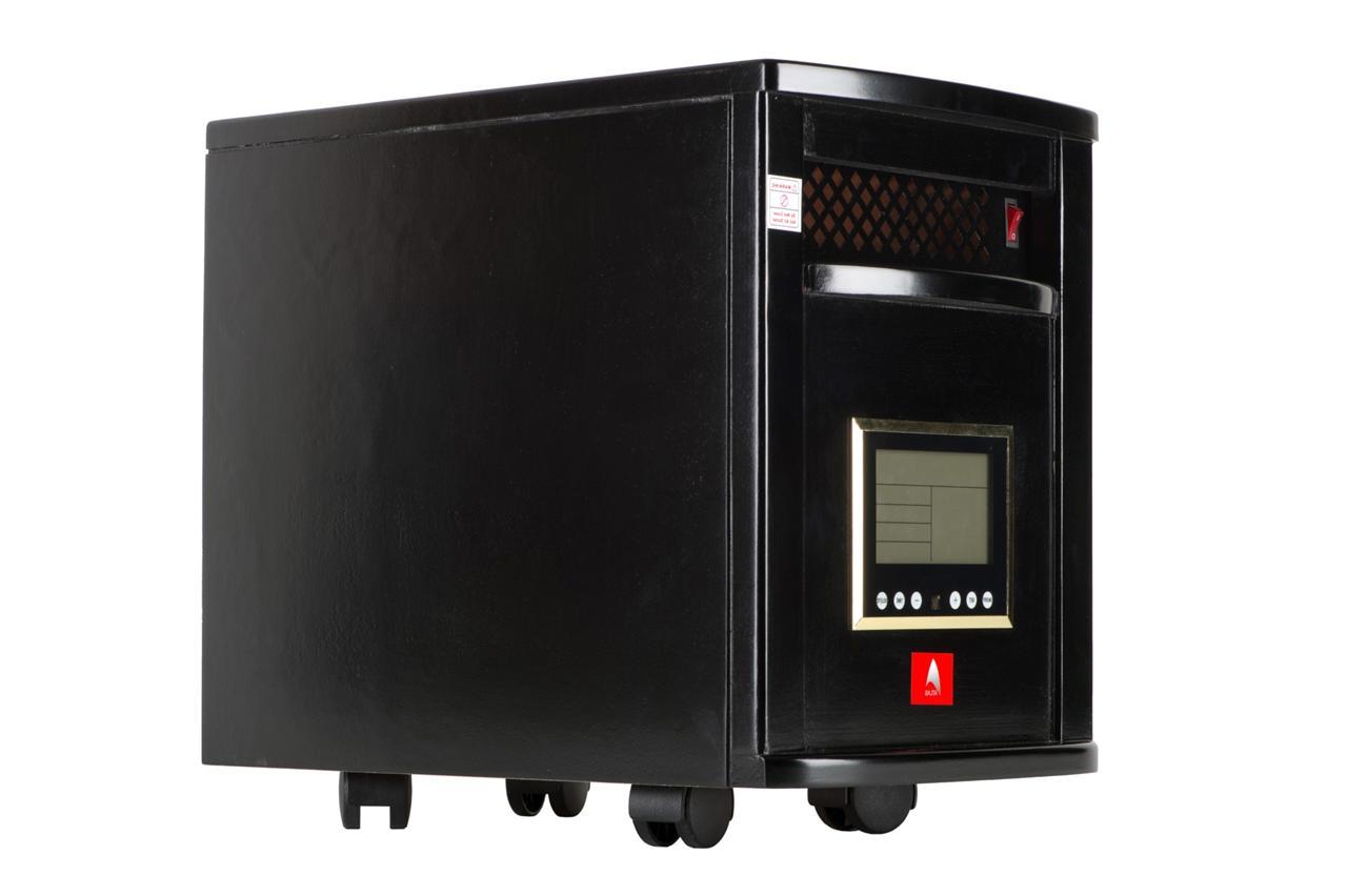 Portable Indoor Quartz Infrared atlas Heater with remote in black