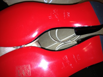 Christian Louboutin ARNOLD FLAT Patent Watersnake Sandals Shoes ...  