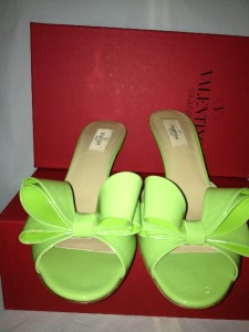 valentino green slides