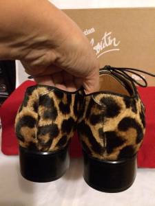 Christian Louboutin Zazou Pony Leopard Lace Up Flat Loafers ...