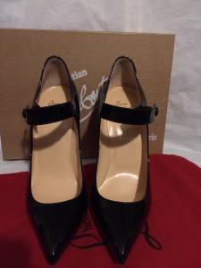 Christian Louboutin NEO PENSEE 120 Patent Mary Jane Heel Pumps ...