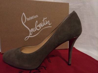 Christian Louboutin Argotik 100 Suede Platform Heels Pump Shoes ...