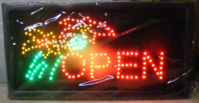 super Bright Palm Tree Led Open Sign Tanning Beds Bars