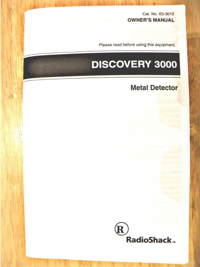 Discovery 3000 & Bounty Hunter Metal Detector Replacement Operators