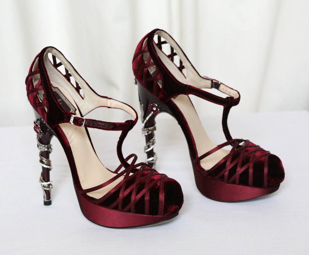 CHRISTIAN DIOR Velvet SALOME Platform Crystal Pump 36.5 eBay
