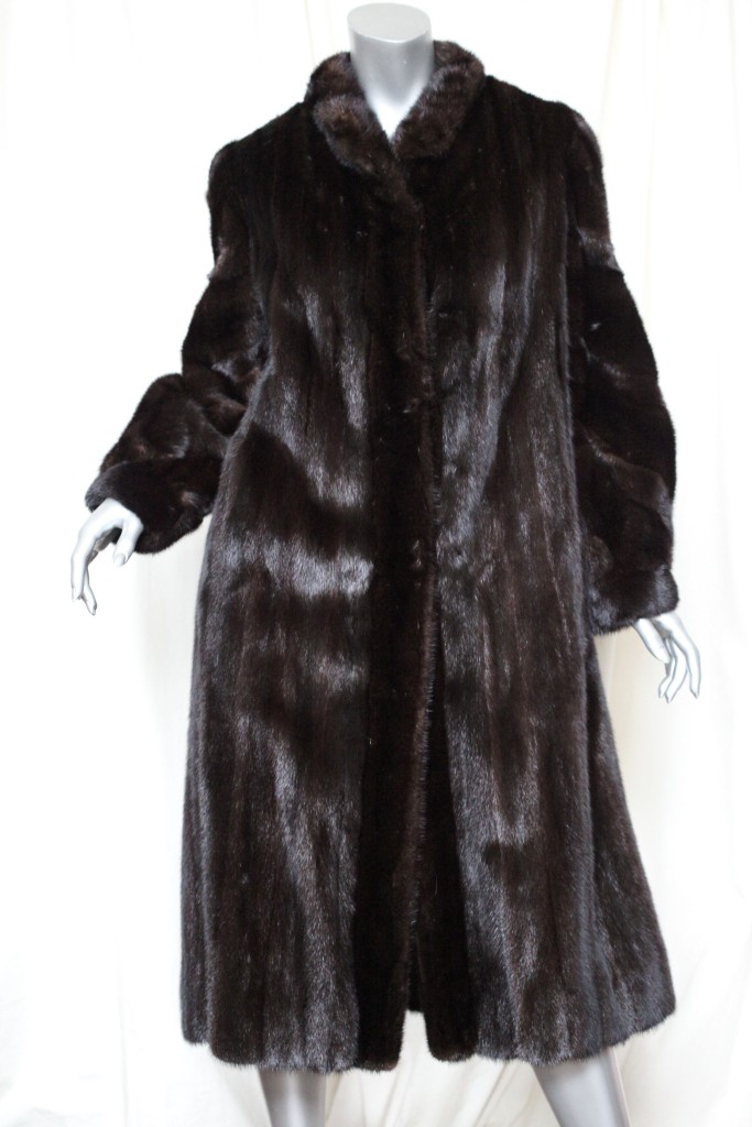 nordstrom black fur coat