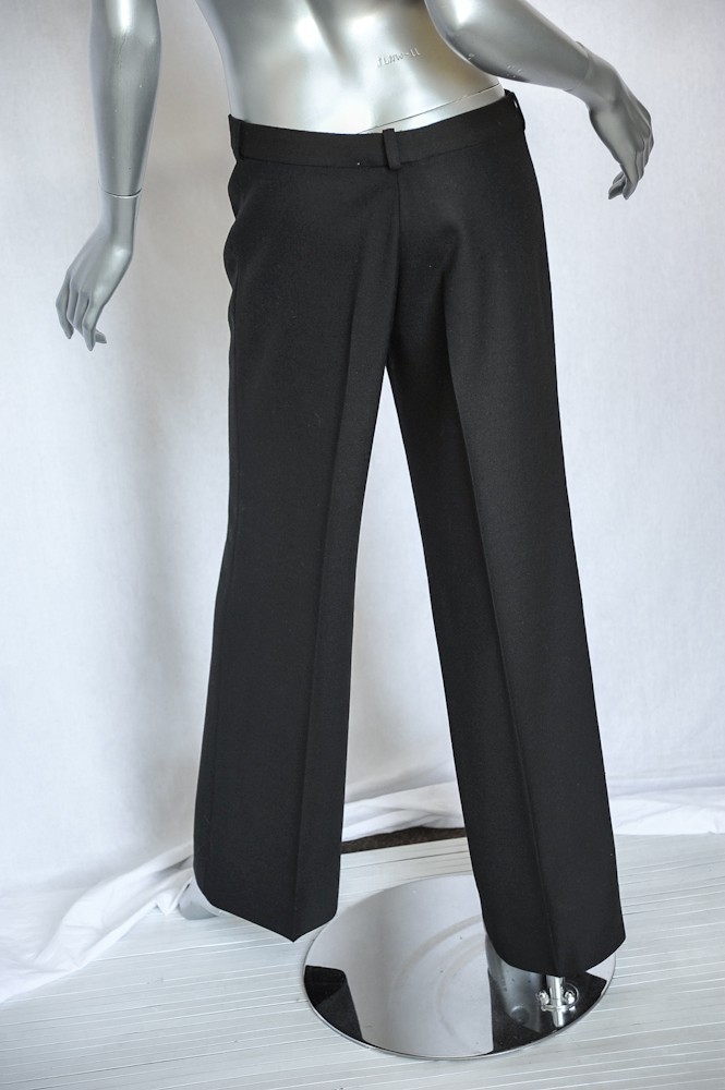 BALENCIAGA Womens Black Pant Suit Blazer Jacket+Wide Leg