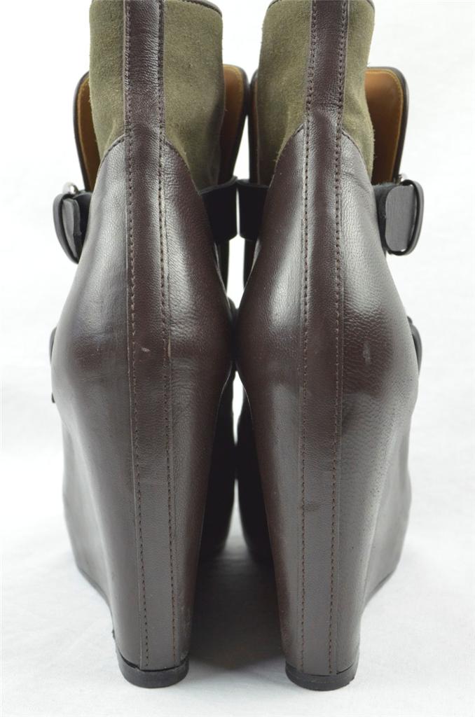 olive booties heel