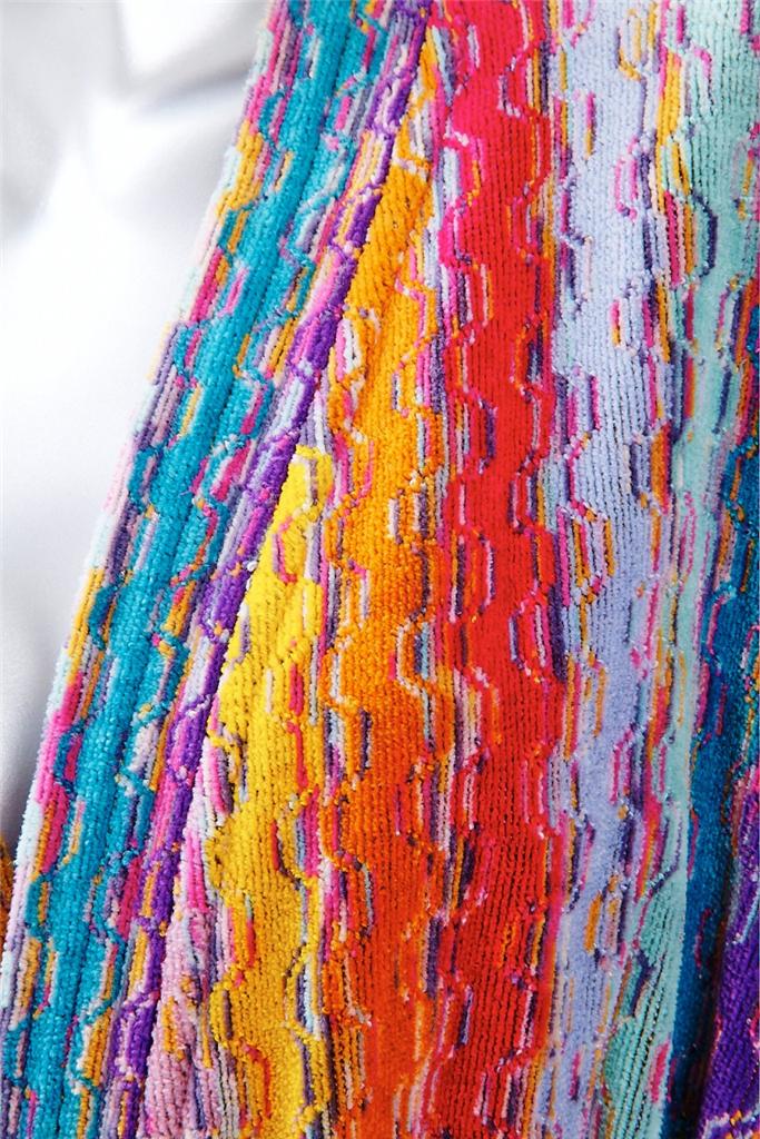 MISSONI Womens Colorful Soft Terry Cotton Long Sleeve Full Length Bath