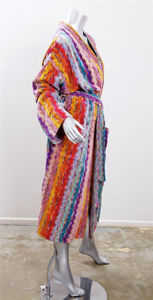 MISSONI Womens Colorful Soft Terry Cotton Long Sleeve Full Length Bath