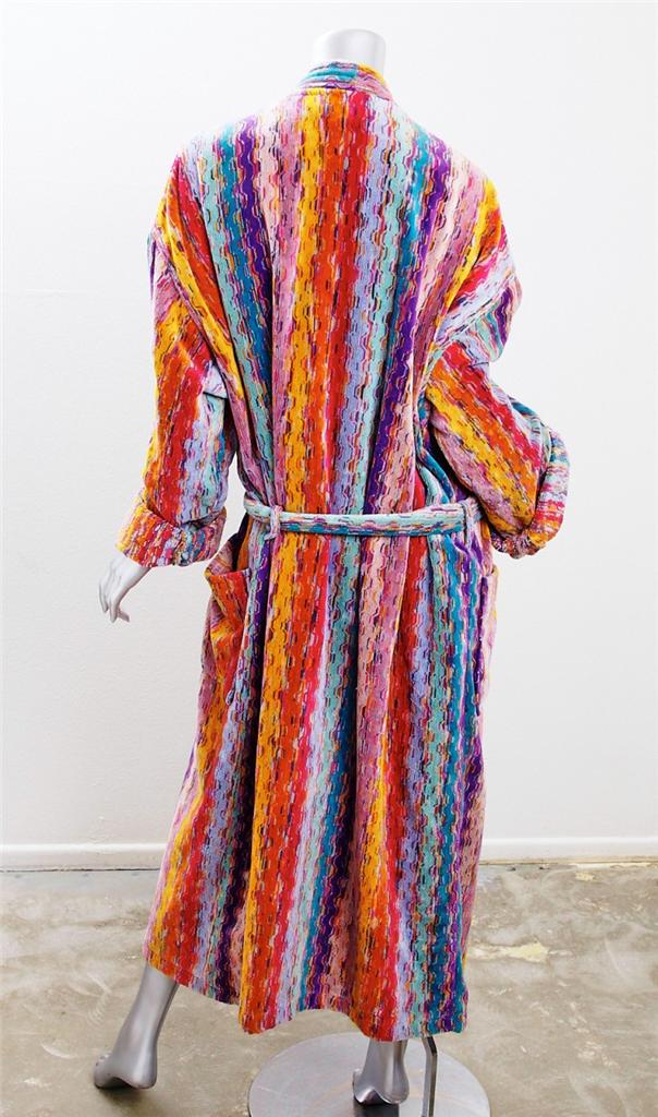 MISSONI Womens Colorful Soft Terry Cotton Long Sleeve Full Length Bath