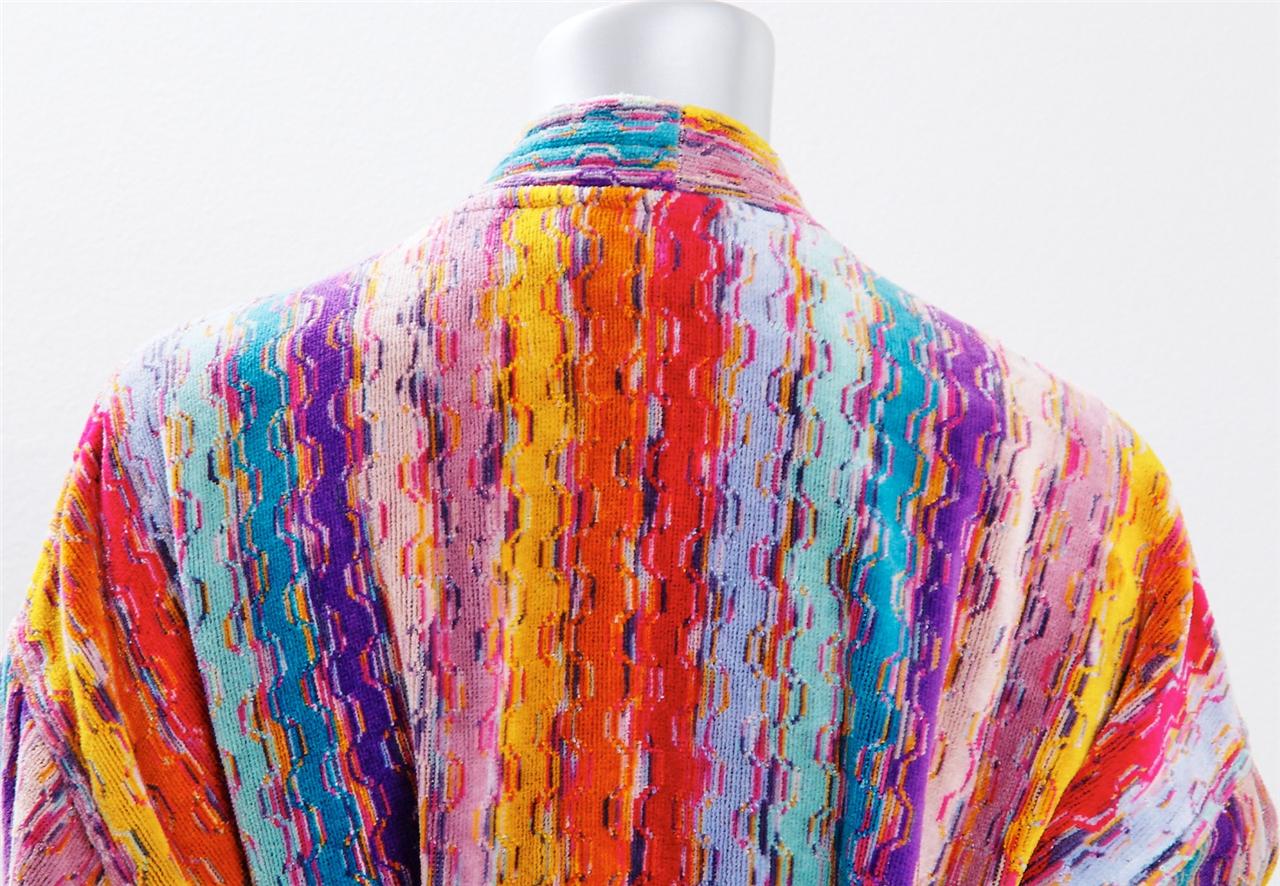MISSONI Womens Colorful Soft Terry Cotton Long Sleeve Full Length Bath