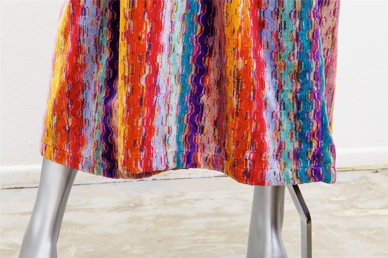 MISSONI Womens Colorful Soft Terry Cotton Long Sleeve Full Length Bath