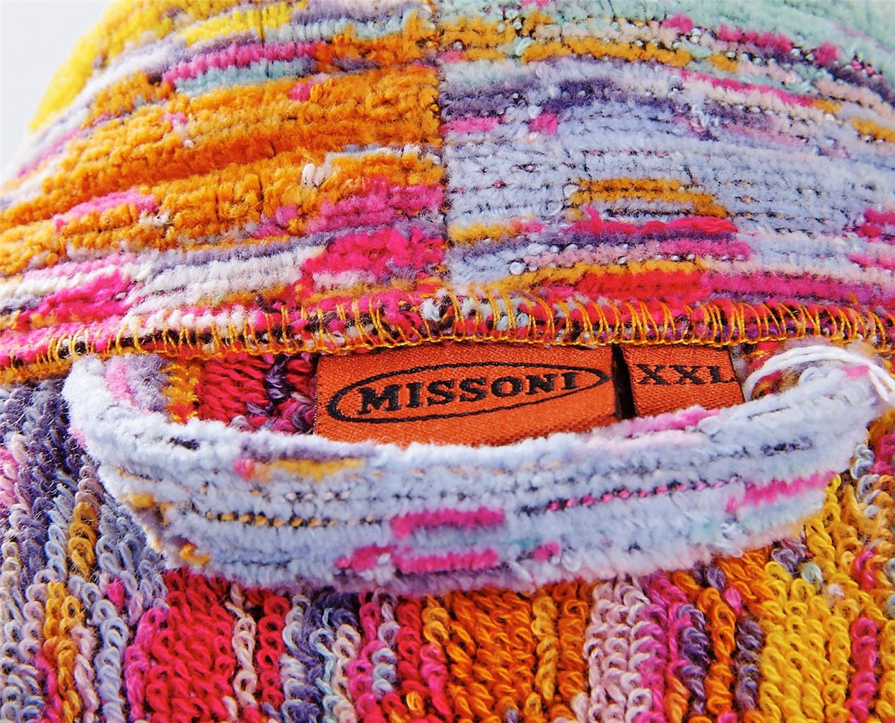 MISSONI Womens Colorful Soft Terry Cotton Long Sleeve Full Length Bath