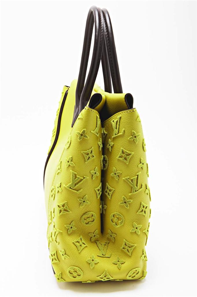 LOUIS VUITTON W Series PM Chartreuse Leather Bag Handbag Purse Tote NEW | eBay