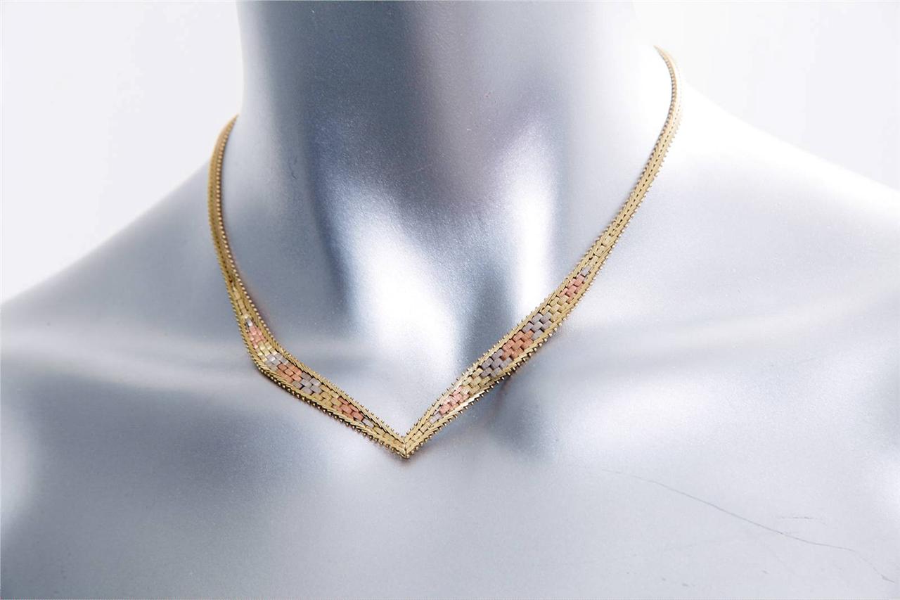 Tri gold necklace clearance