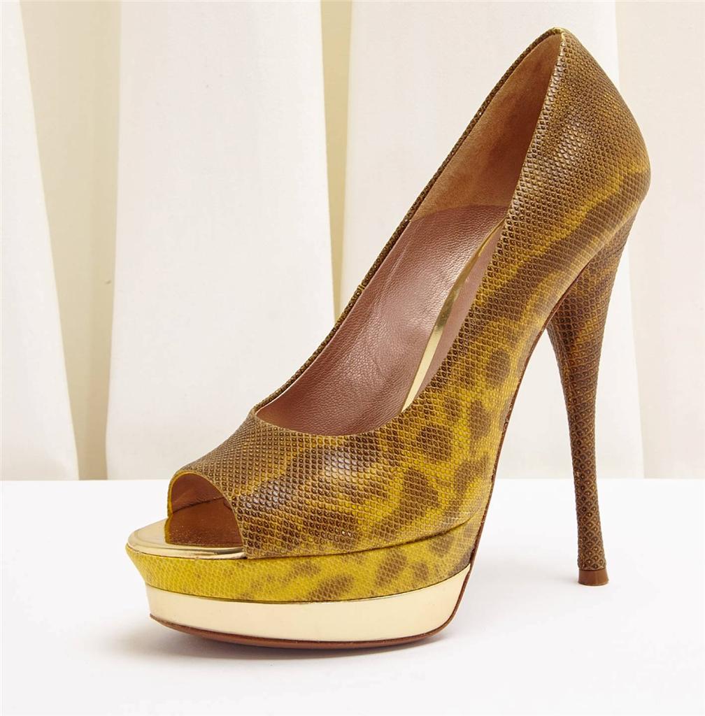 versace heels yellow