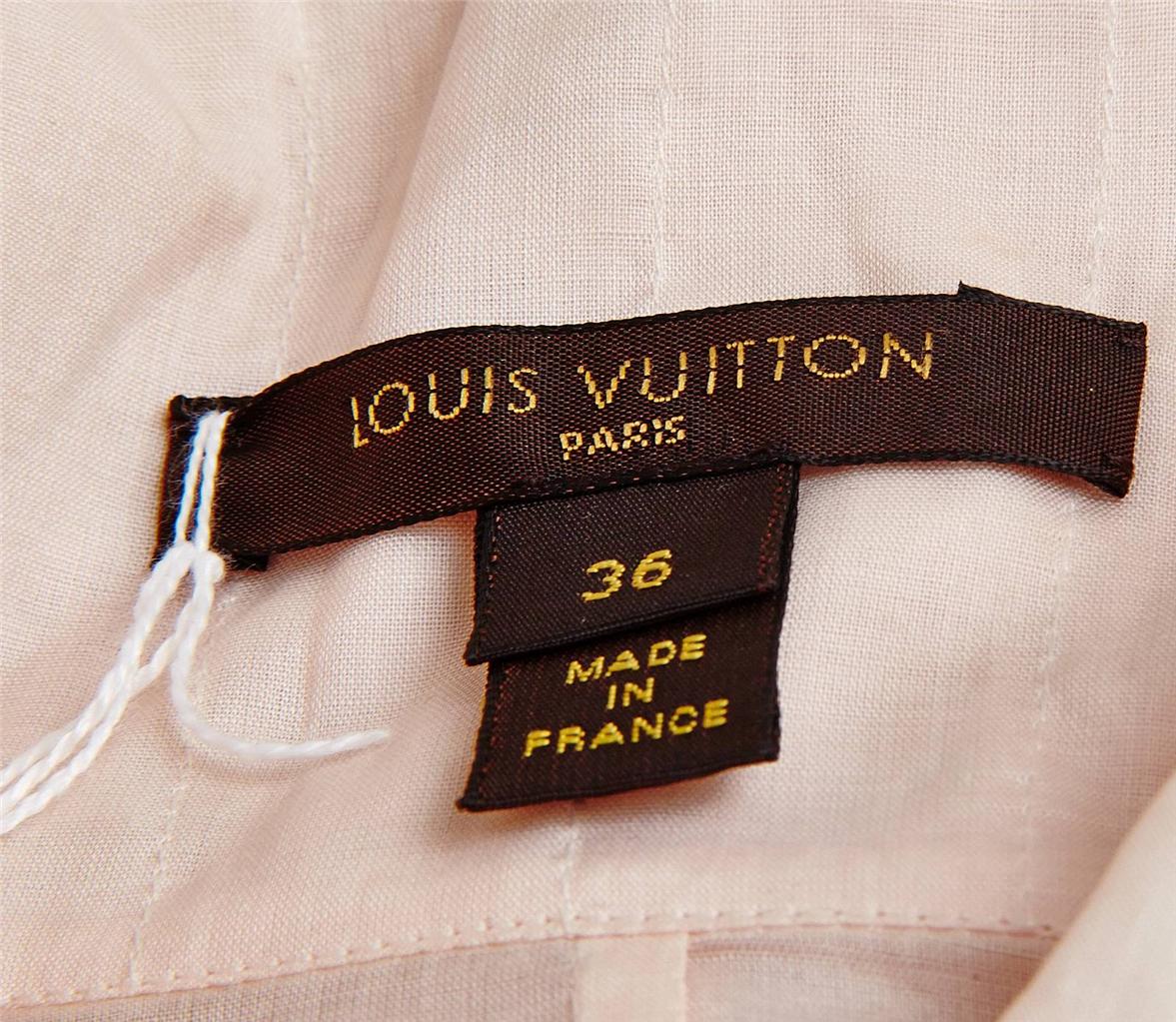 LOUIS VUITTON Womens Pale Pink Long-Sleeve Wide Collar Button-Down Shirt 36/4/XS
