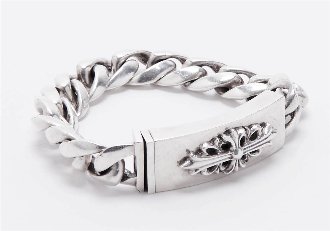 CHROME HEARTS Mens 1997 Sterling Silver *124 GRAMS* Chain Link BRACELET
