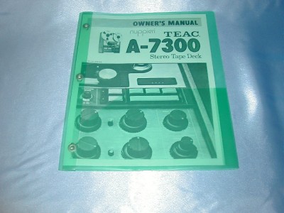Details about TEAC A-7300 REEL TO REEL OWNERS MANUAL FREE SHIPPING