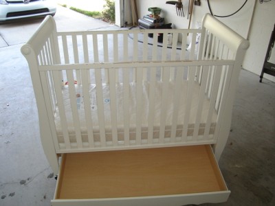 Good  Baby Cribs  Sale on White Baby Crib Morigeau Lepine W Mattress Used   Cheap Baby