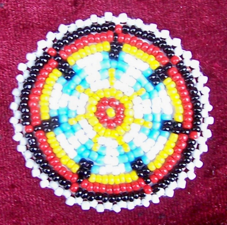 Native+American+Beaded+Rosette+Patterns Details about "EAGLE FEATHERS WHITE" NATIVE AMERICAN BEADED ROSETTE