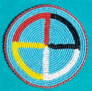 Native+American+Beaded+Rosette+Patterns Details about "MEDICINE WHEEL" NATIVE AMERICAN BEADED ROSETTE 4 INCH