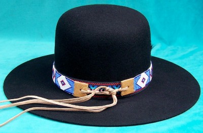 NAVAJO INDIAN Billy Jack Black or Brown NATANI NEZ RESERVATION FEATHER HAT