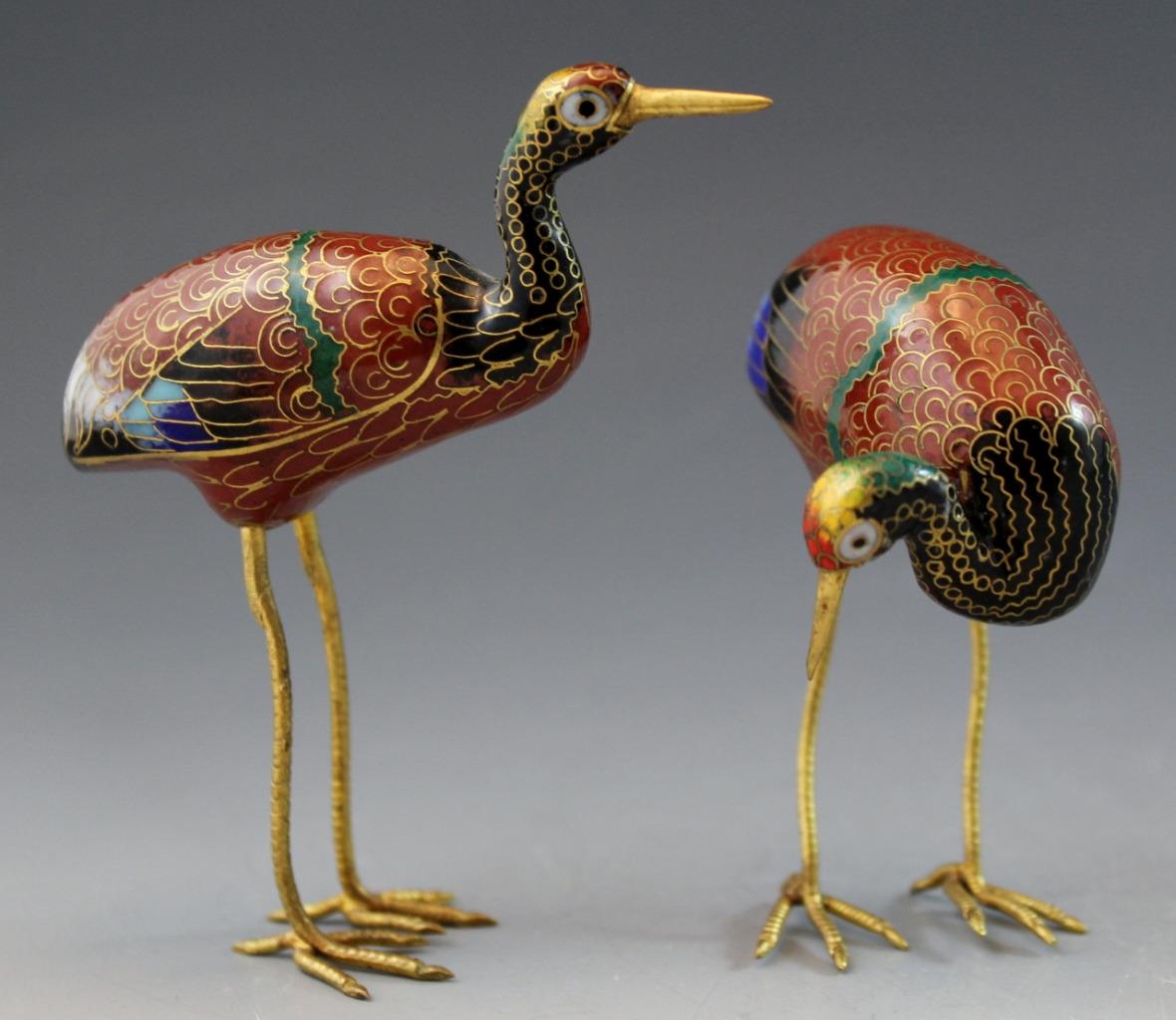 silver and enamel animal figurines
