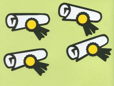 Lot of 4 Cricut Diploma Die Cuts